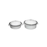 Oval Casserole (Small - White)(Enamel) (3.0L)