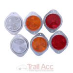 Round Amber Refl Pair 50mm